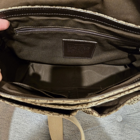 Coach Signature C Jacquard Messenger Satchel Bag F70283 - Picture 13 of 16